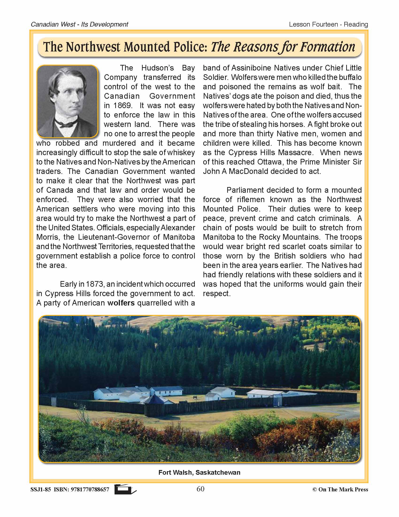 The Northwest Mounted Police Lesson Grades 7-8