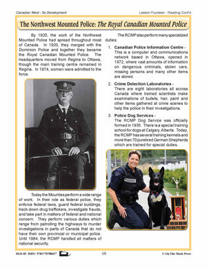 The Northwest Mounted Police Lesson Grades 7-8