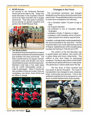 The Northwest Mounted Police Lesson Grades 7-8