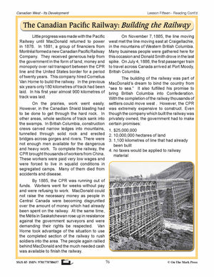 The Canadian Pacific Railway Lesson Grades 7-8