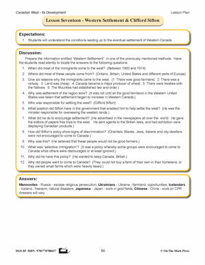 Western Settlement & Clifford Sifton Lesson Grades 7-8