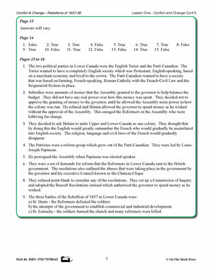 Conflict & Change Of 1837 To 1838  Grades 7-8