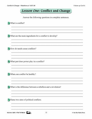 Conflict & Change Of 1837 To 1838  Grades 7-8