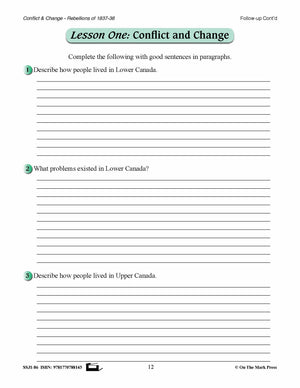 Conflict & Change Of 1837 To 1838  Grades 7-8