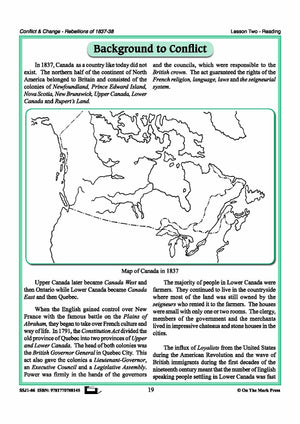 Background To Conflict  1837 To 1838 Gr. 7-8