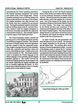 Background To Conflict  1837 To 1838 Gr. 7-8