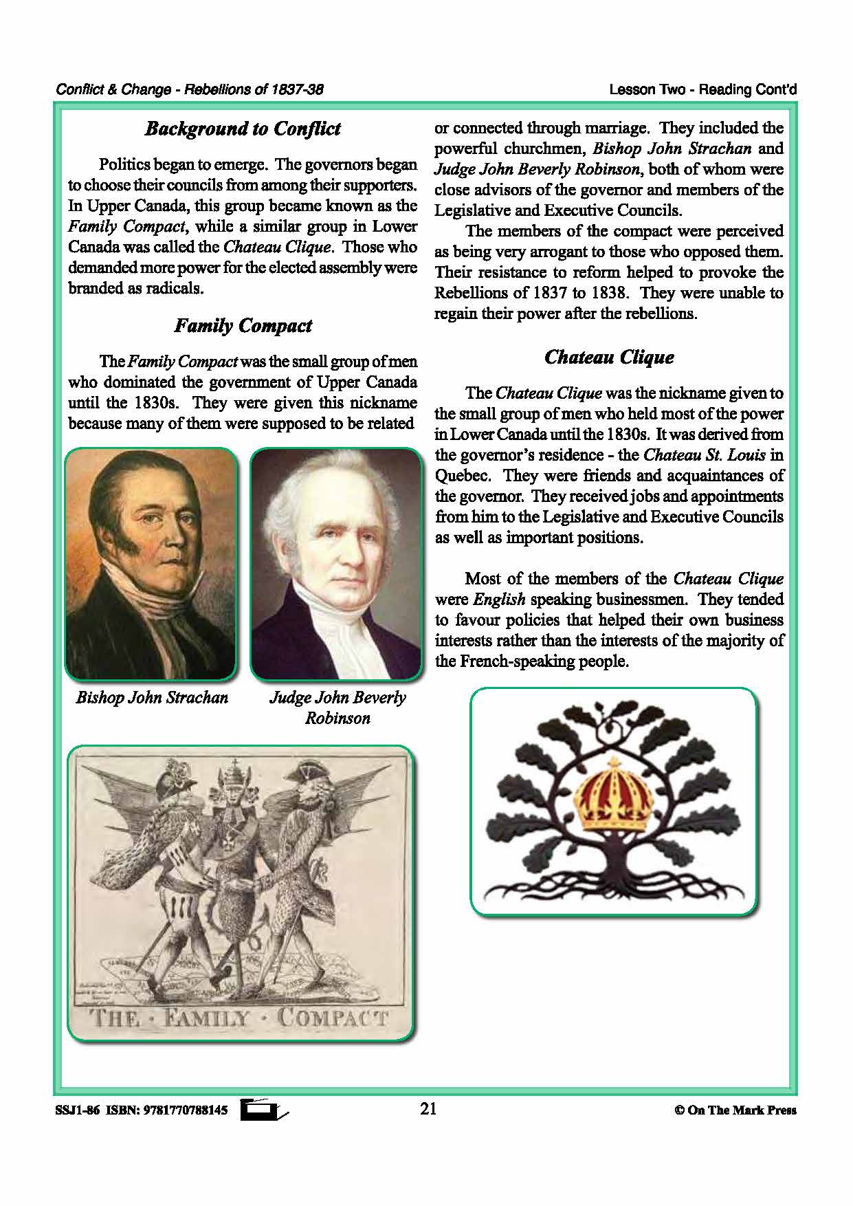 Background To Conflict  1837 To 1838 Gr. 7-8