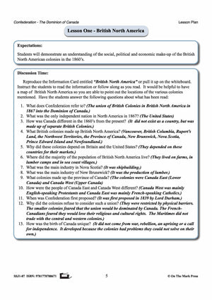 British North America Lesson Grades 7-8