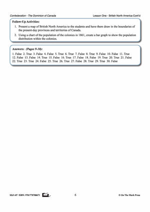 British North America Lesson Grades 7-8