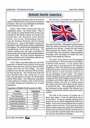 British North America Lesson Grades 7-8
