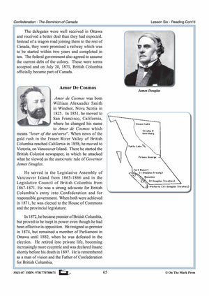 British Columbia Joins Confederation Lesson Grades 7-8