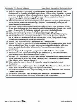 Canada Since Confederation Lesson Grades 7-8