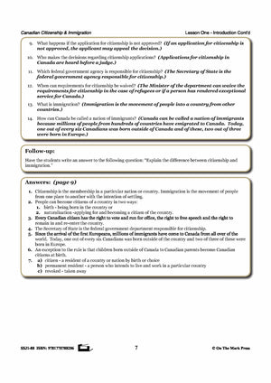 An Introduction To Canadian Citizenship & Immigration Gr. 4-8