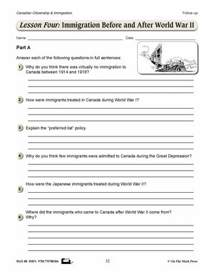 Immigration Before & After World War II Gr. 4-8