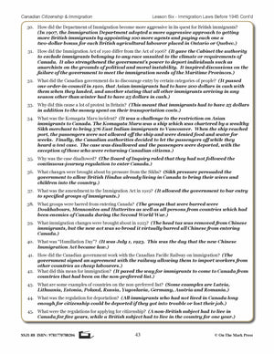 Immigration Laws Before 1945 In Canada Gr. 4-8
