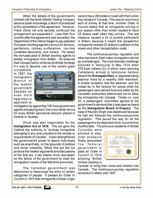 Immigration Laws Before 1945 In Canada Gr. 4-8