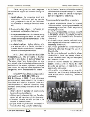 Immigration Laws After 1945 In Canada Gr. 4-8