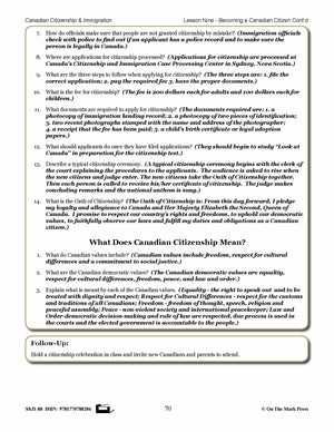 Becomming A Canadian Citizen Gr. 4-8