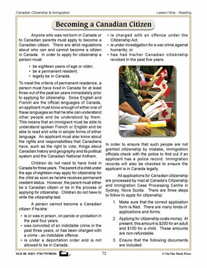 Becomming A Canadian Citizen Gr. 4-8