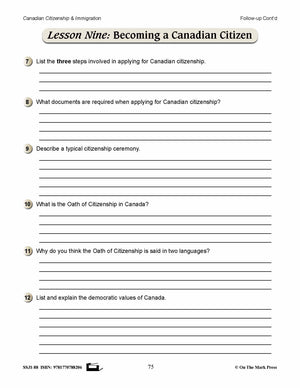 Becomming A Canadian Citizen Gr. 4-8