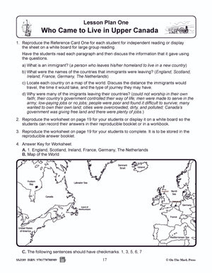 Who Came to Live in Upper Canada Grades 2-4
