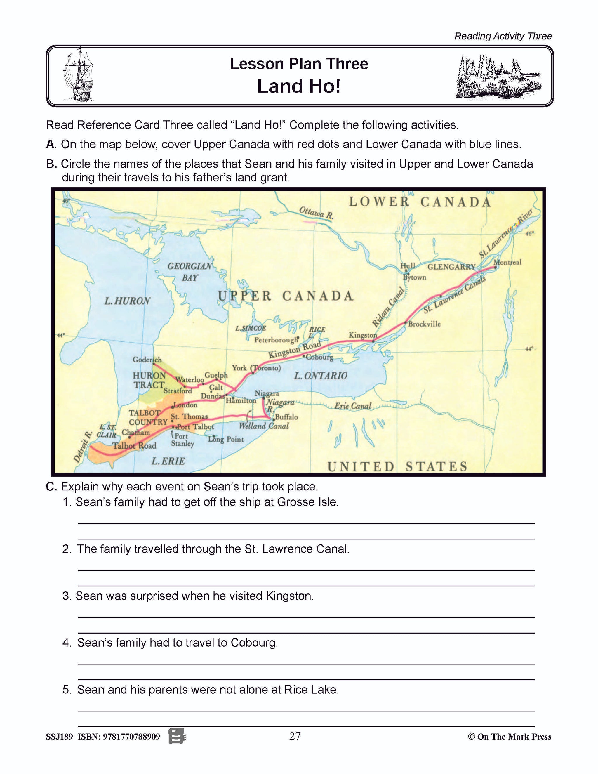 Land Ho! An Early Settlers Lesson Grades 2-4