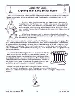 Lighting in the Early Settler Home Grades 2-4