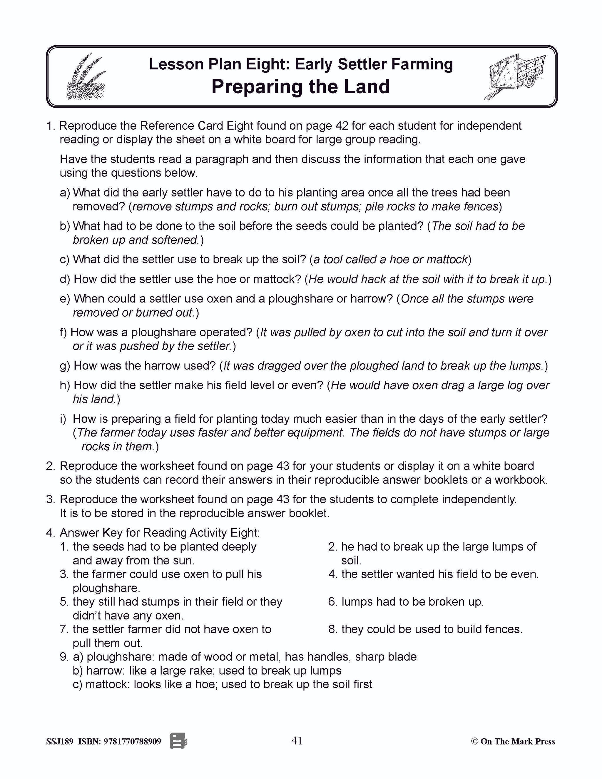 Early Settler Farming - 7 Lesson $avings Bundle!