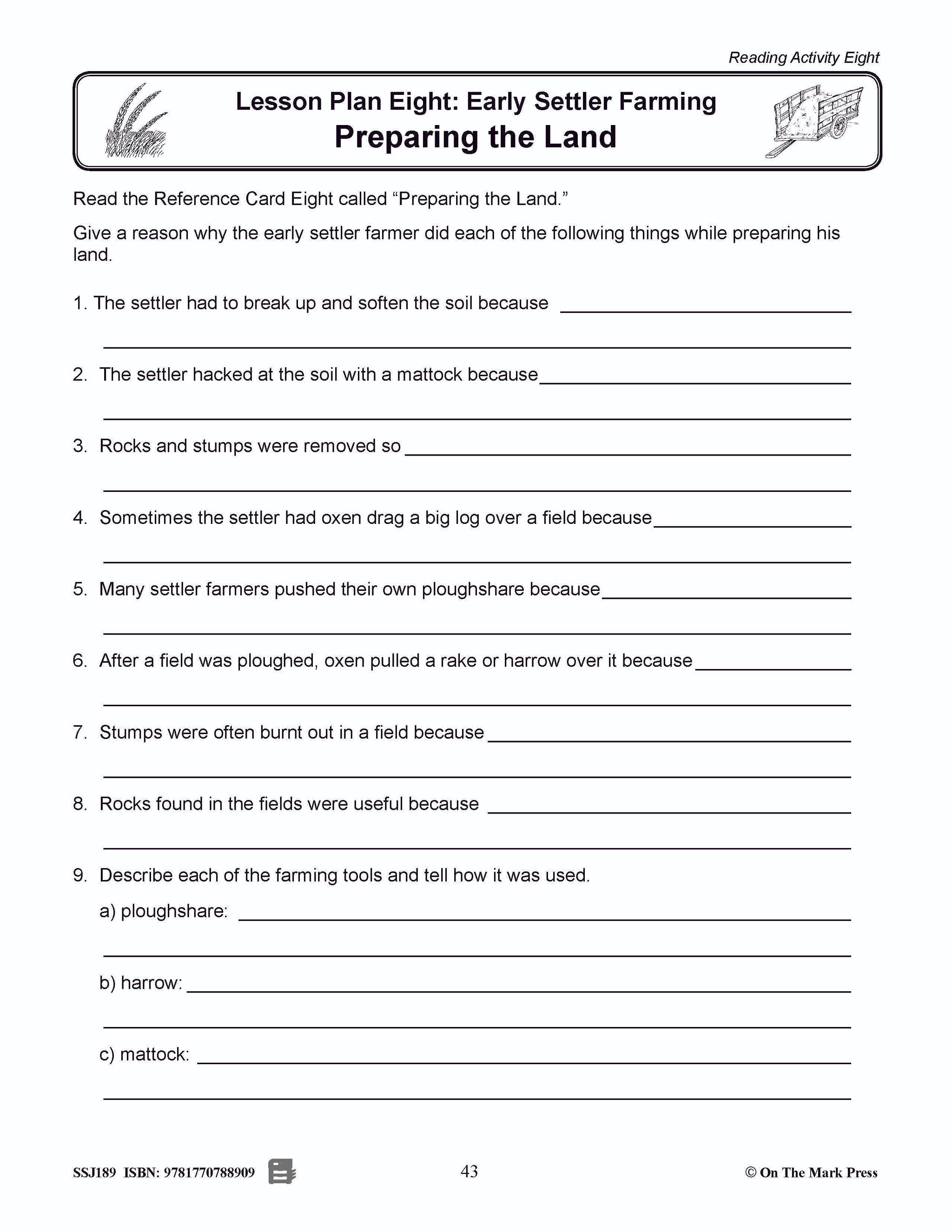 Early Settler Farming - 7 Lesson $avings Bundle!