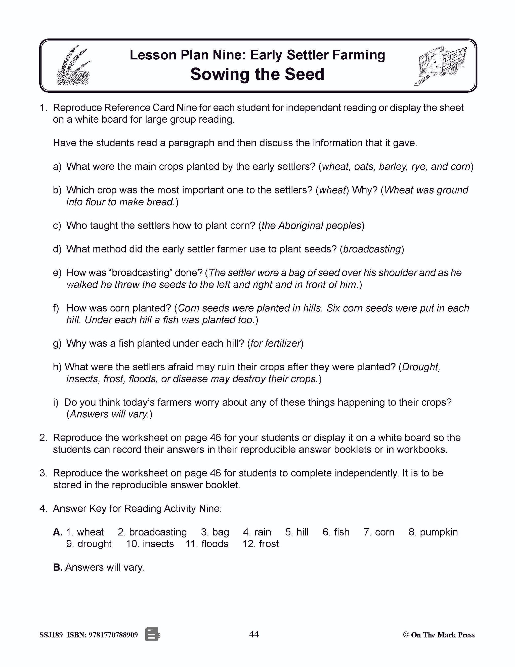 Early Settler Farming - 7 Lesson $avings Bundle!