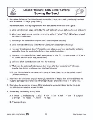 Early Settler Farming - 7 Lesson $avings Bundle!