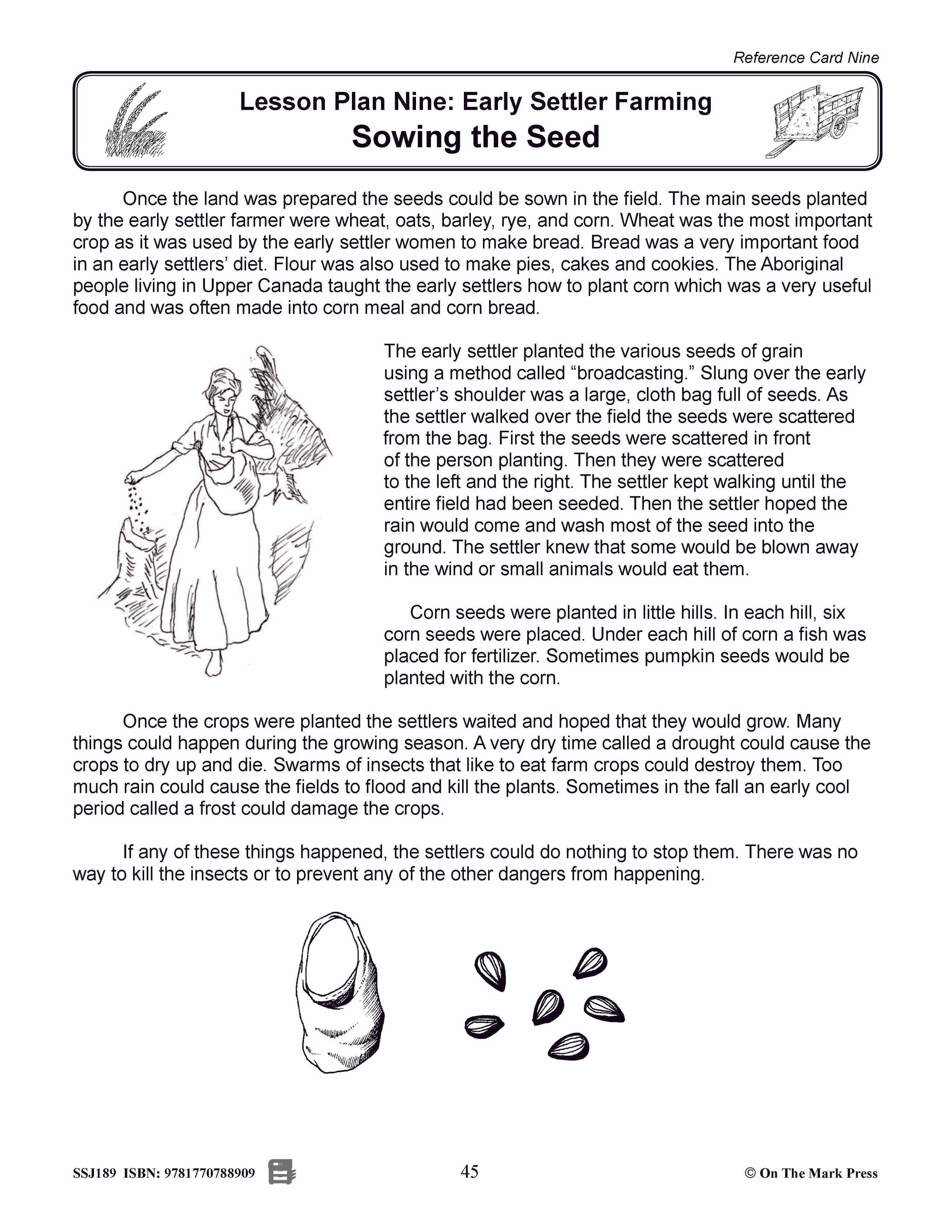 Early Settler Farming - 7 Lesson $avings Bundle!