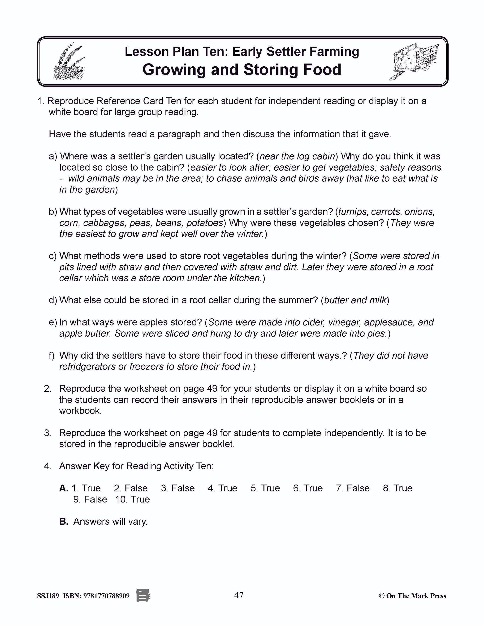 Early Settler Farming - 7 Lesson $avings Bundle!