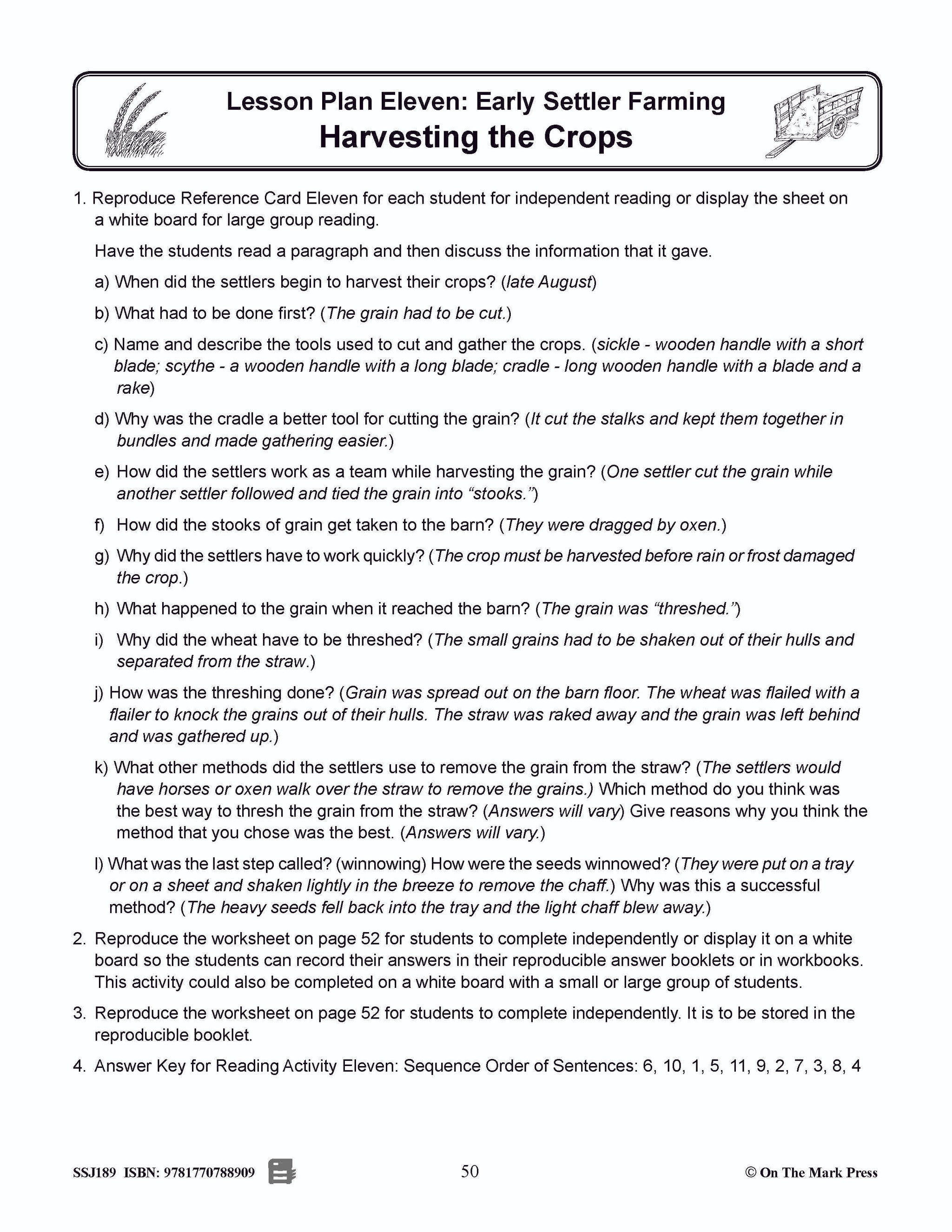 Early Settler Farming - 7 Lesson $avings Bundle!