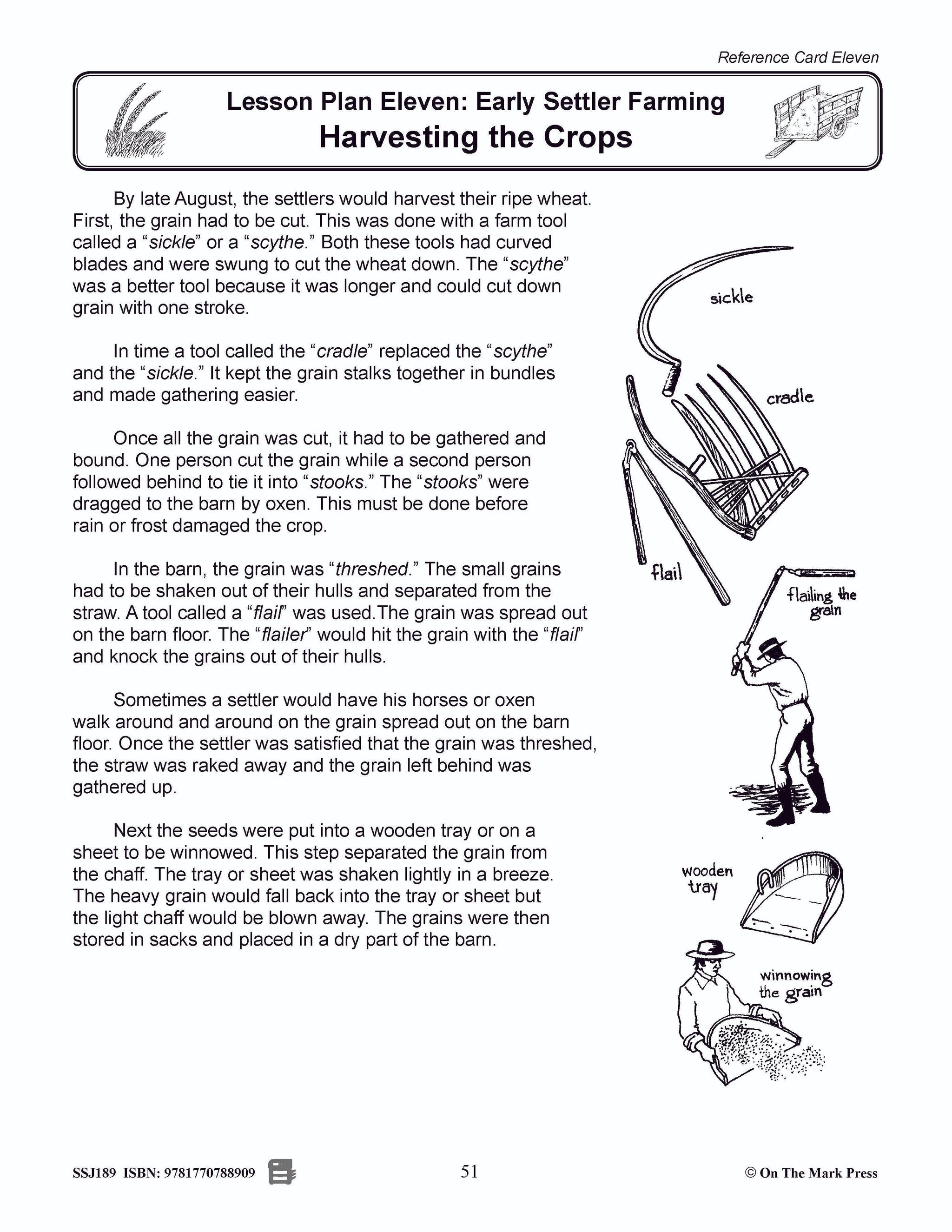 Early Settler Farming - 7 Lesson $avings Bundle!