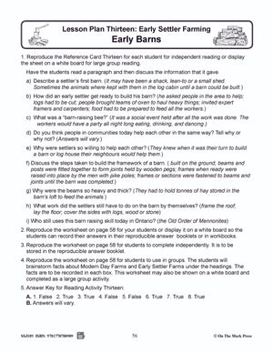 Early Settler Farming - Early Barns Grades 2-4