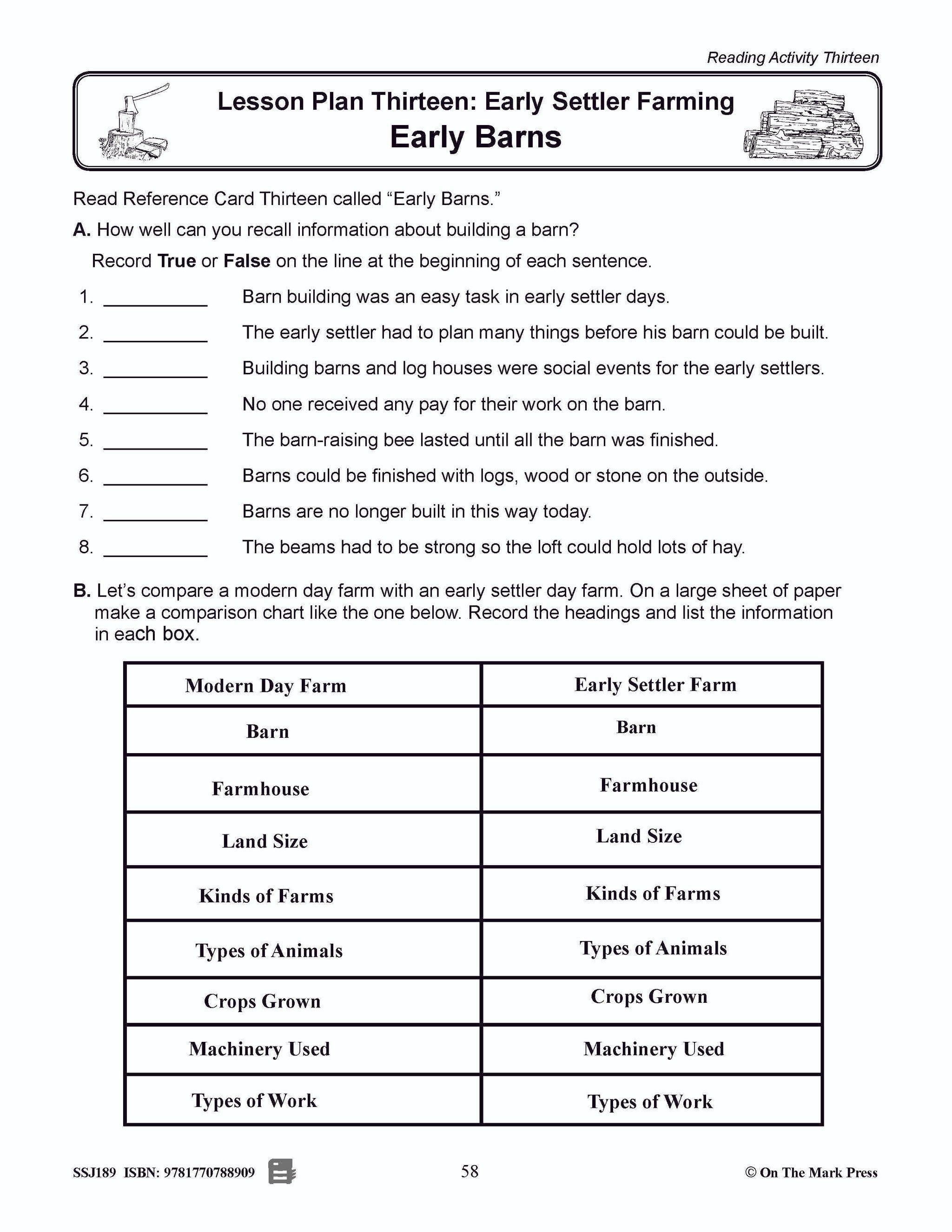 Early Settler Farming - 7 Lesson $avings Bundle!