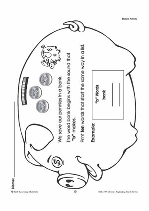 Canadian Money: Phonics Worksheets Grades 1-3