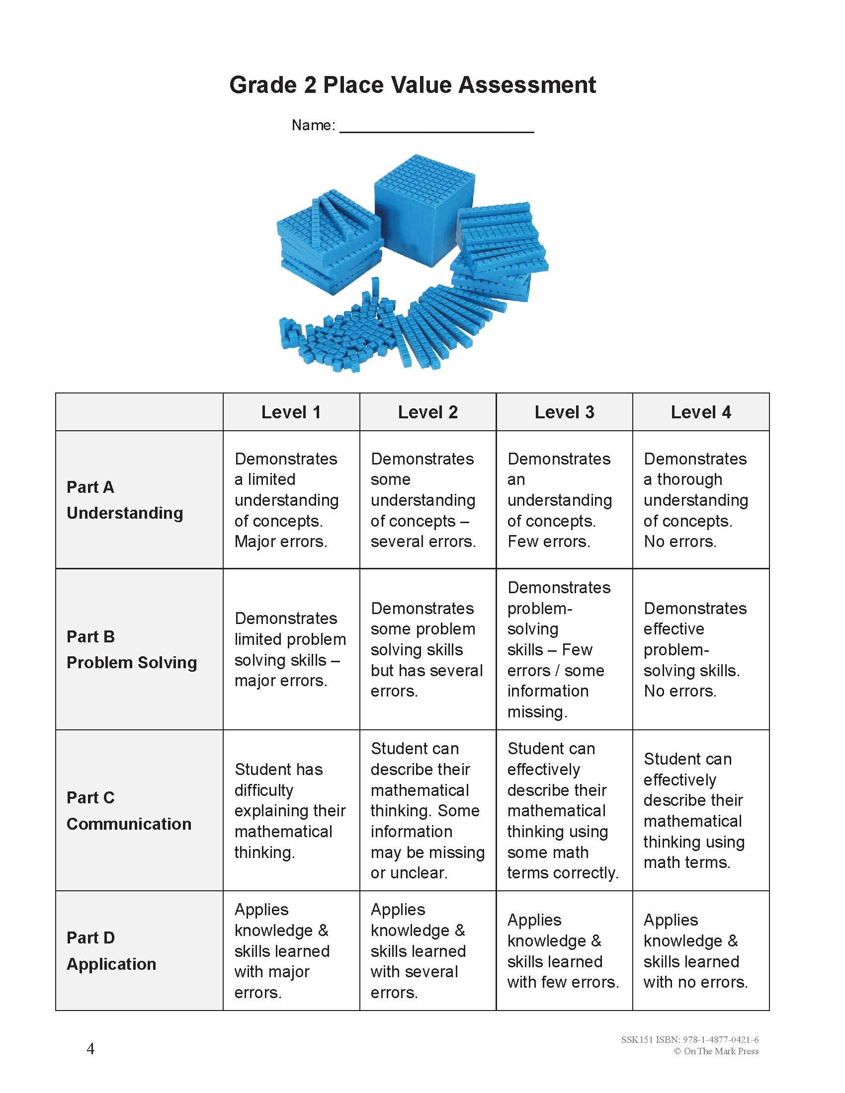A Year of Grade 2 Math Assessments