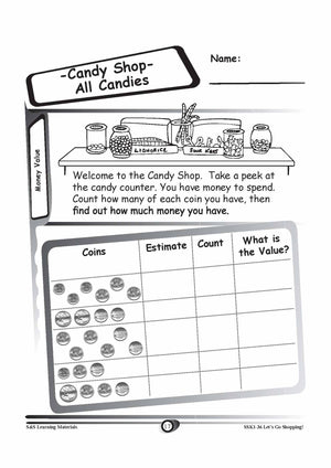 Canadian Money Value Grades K-3 Worksheets