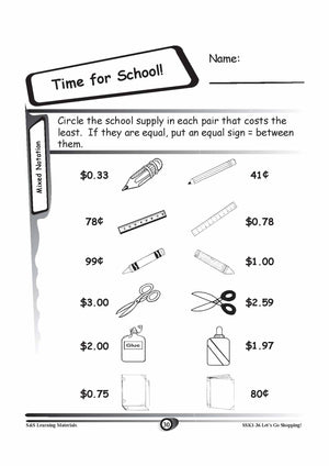 Canadian Money: Mixed Notation Grades K-3 Worksheets