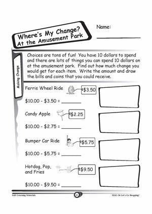 Canadian Money: Making Change Grades K-3 Worksheets