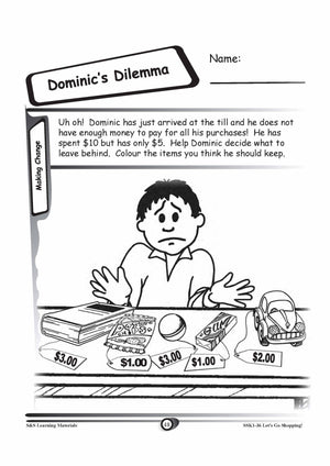 Canadian Money: Making Change Grades K-3 Worksheets