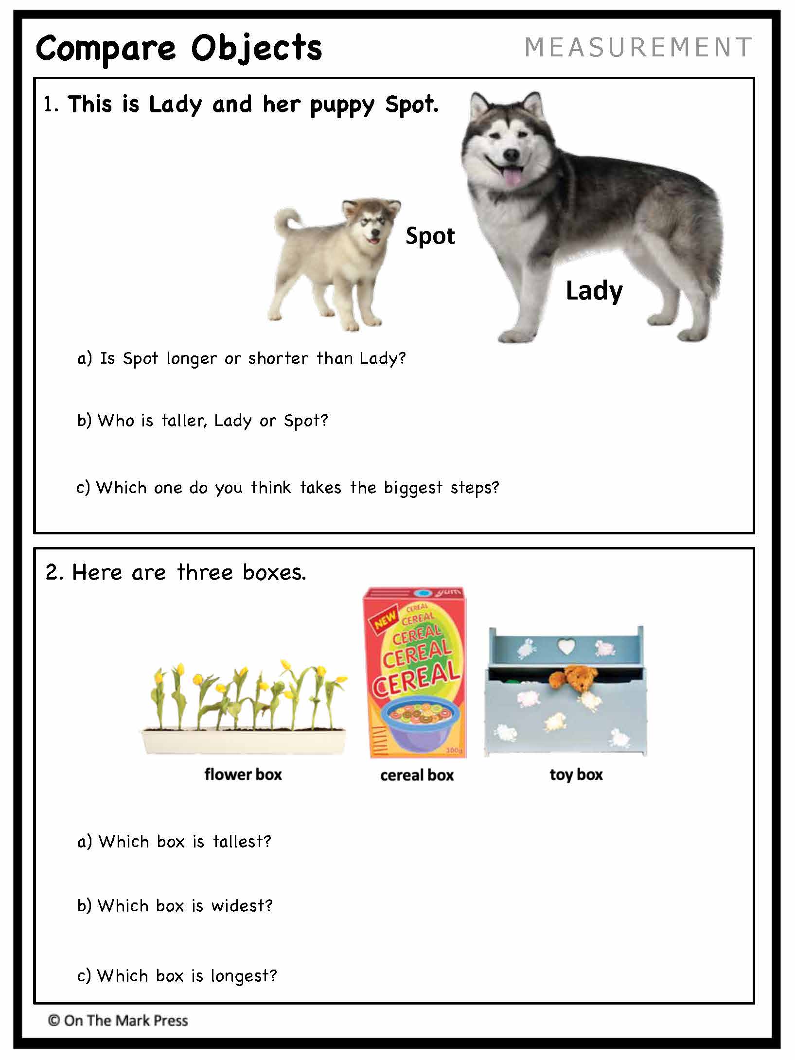 Canadian Measurement Lesson Plans & Activities Grade 1
