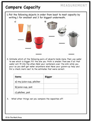 Canadian Measurement Lesson Plans & Activities Grade 1