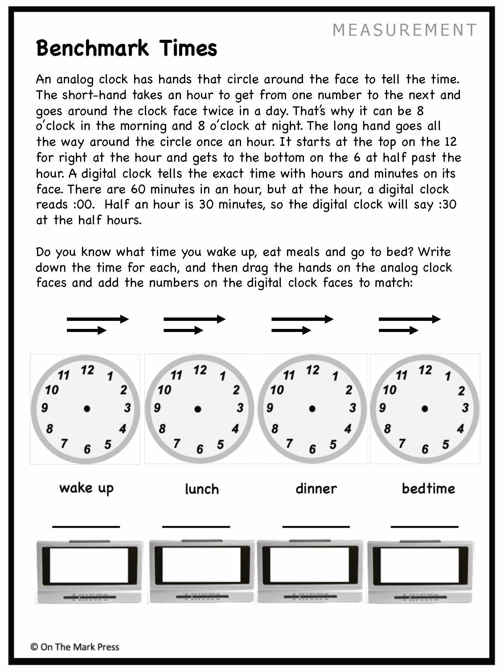 Canadian Measurement Lesson Plans & Activities Grade 1