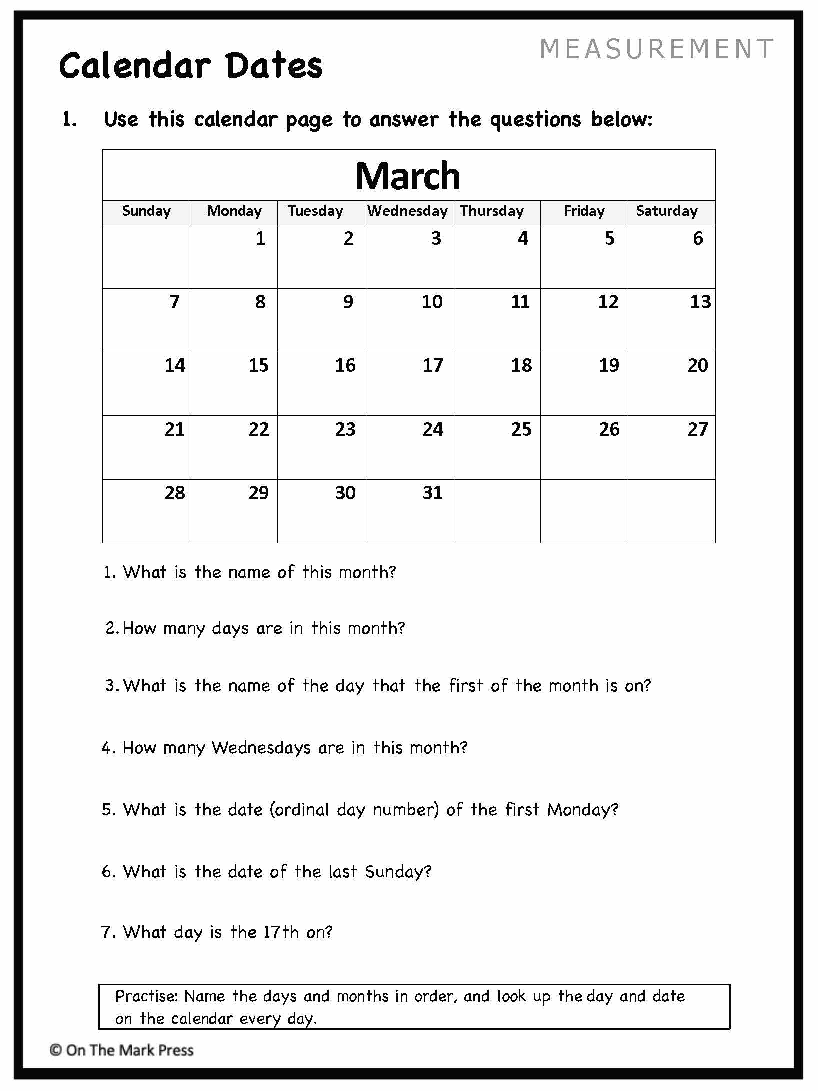 Canadian Measurement Lesson Plans & Activities Grade 1