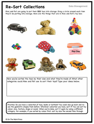 Canadian Data Management Lesson Plans & Activities Grade 1