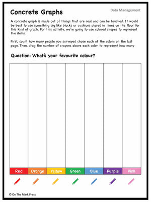 Canadian Data Management Lesson Plans & Activities Grade 1