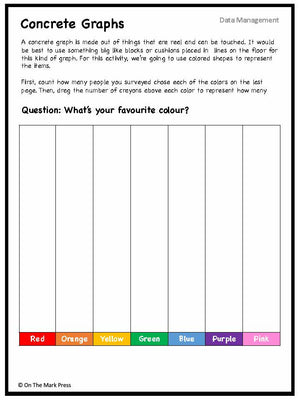 Canadian Data Management Lesson Plans & Activities Grade 1